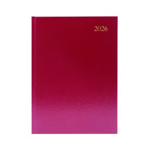 DESK DIARY DPP A5 BURGUNDY 2026