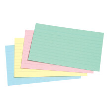 5 Star Office Record Cards Ruled Both Sides 127x76mm Assorted