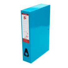 5 Star Office Box File Foolscap Blue (Pack of 5) - 332837