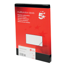 5 Star Office Multipurpose Labels Laser Copier Inkjet 99x57mm