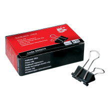 5 Star Foldback Clips 19mm Black Pack of 12