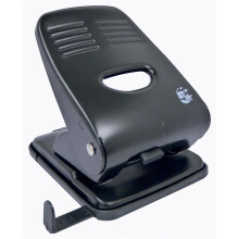 5 Star Office Punch 2 Hole Metal with Plastic Base Black -