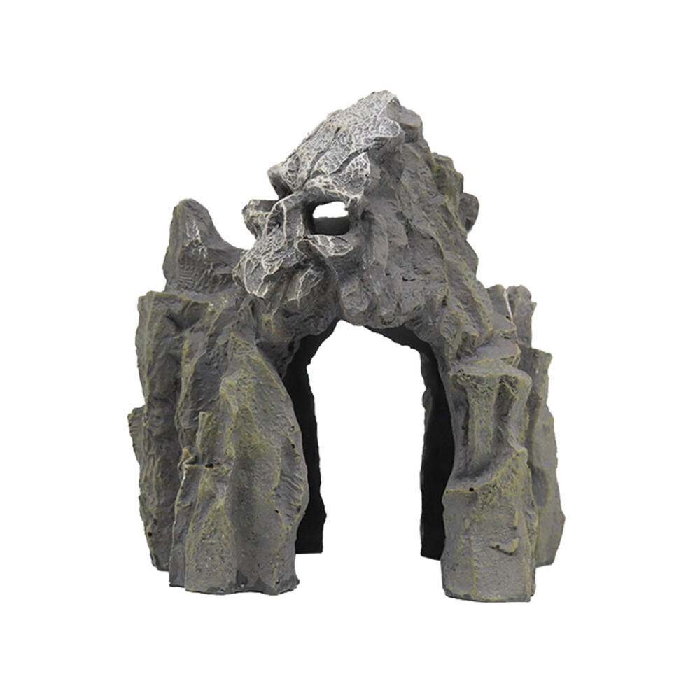 Aquarium Hill Modell Fisch Garnelen Hideout Harz SchäDel Berg Dekor Aquarium Dekoration-image