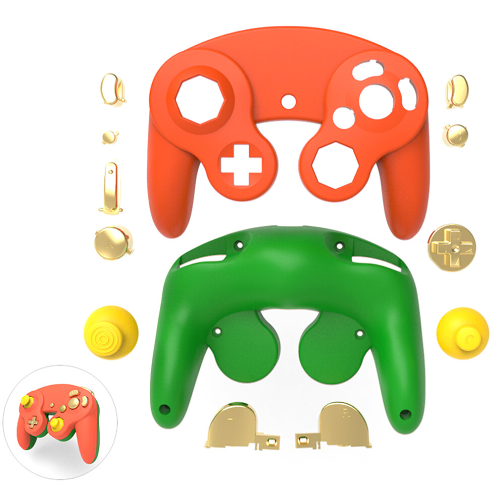 (Orangegreen) For Nintendo Gamecube Controller Housing Shell Pla 6914270542648