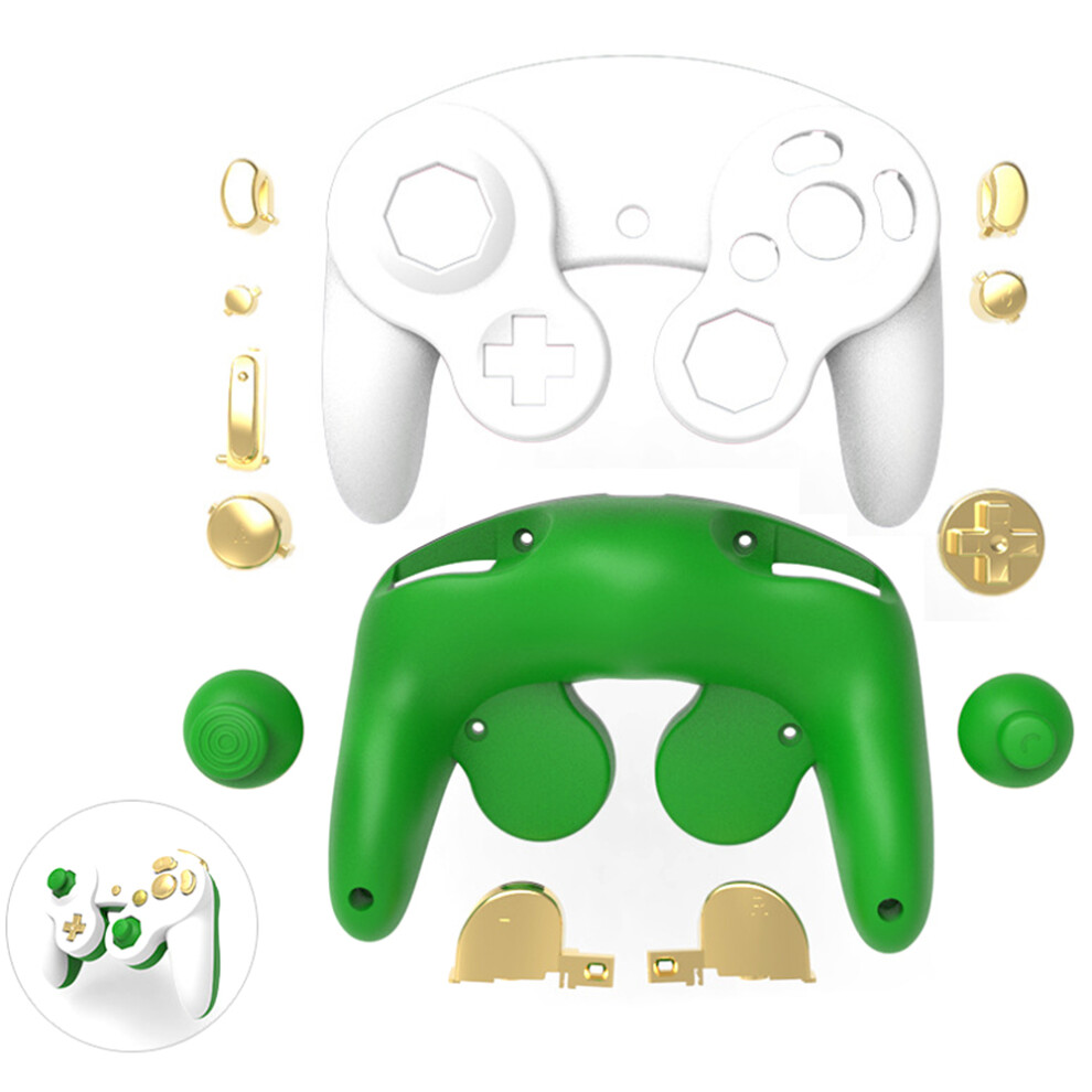 (Whitegreen) For Nintendo Gamecube Controller Housing Shell Pla 6914273845050