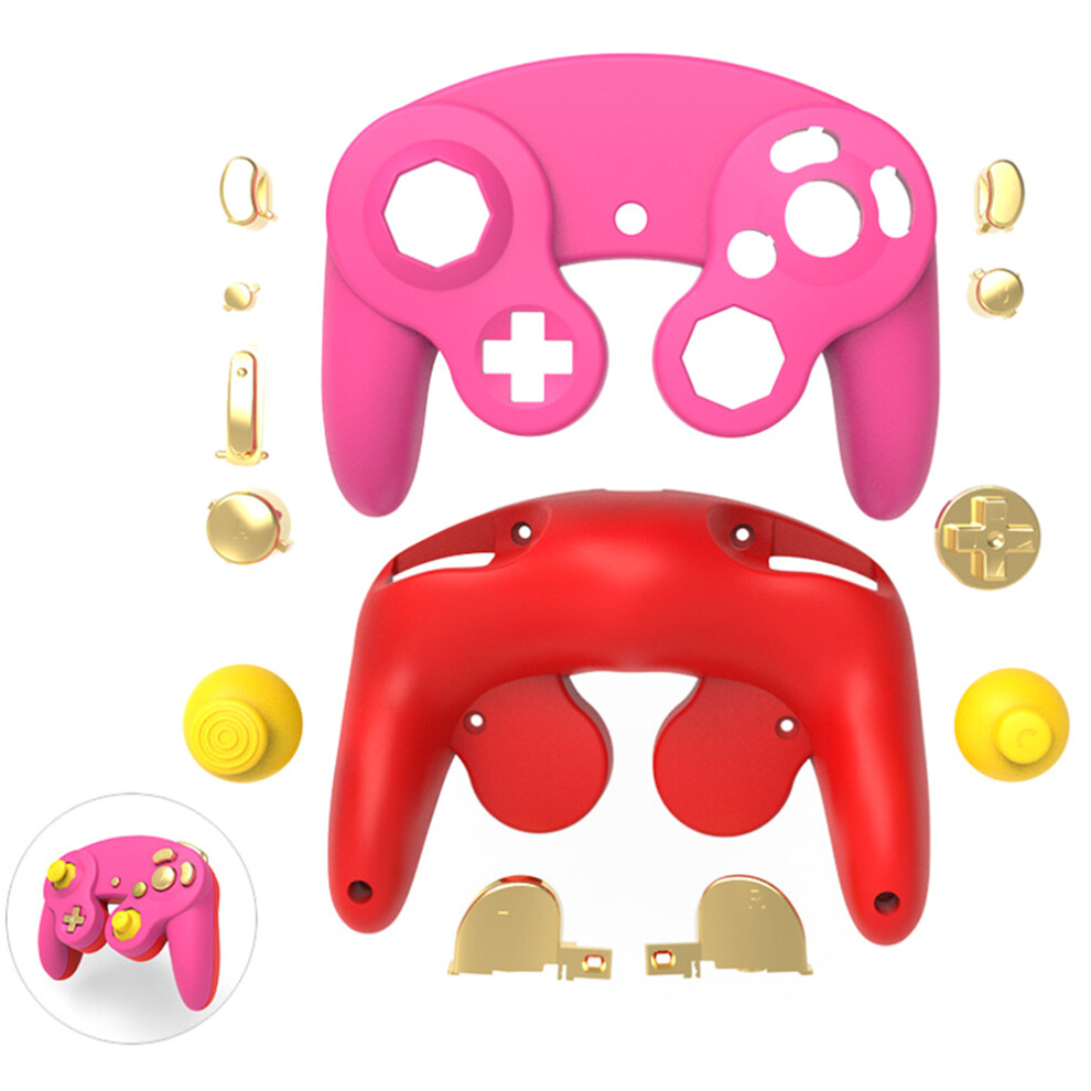 (Pinkred) For Nintendo Gamecube Controller Housing Shell Pla 6914270025776