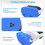 (Blue) Silicone Protective Case for Meta Quest 3S Shockpr 6