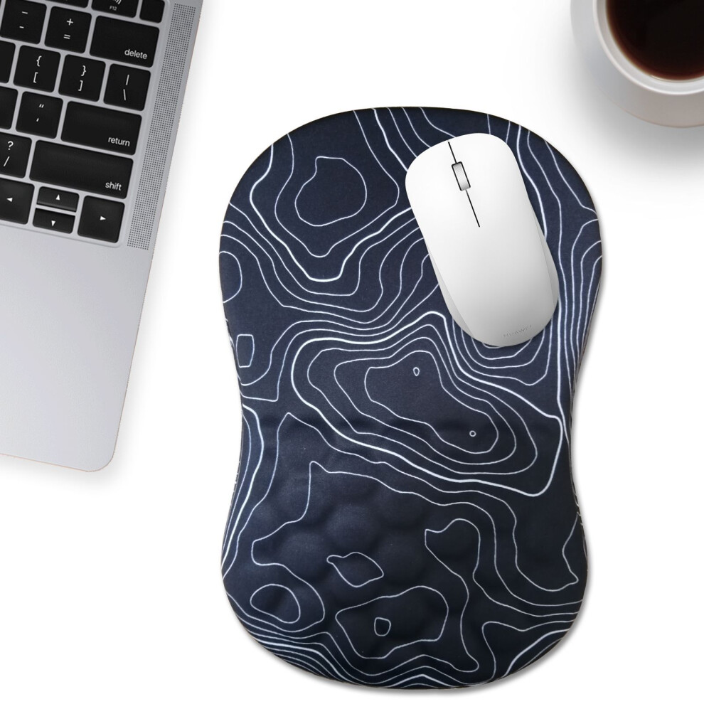 (Lines) 30X20x2.5cm Office Gaming Mouse Pad With Wrist Res 6914271879699