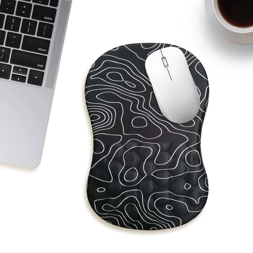 (Topographic Map) 30X20x2.5cm Office Gaming Mouse Pad With Wrist Res 6914270117686