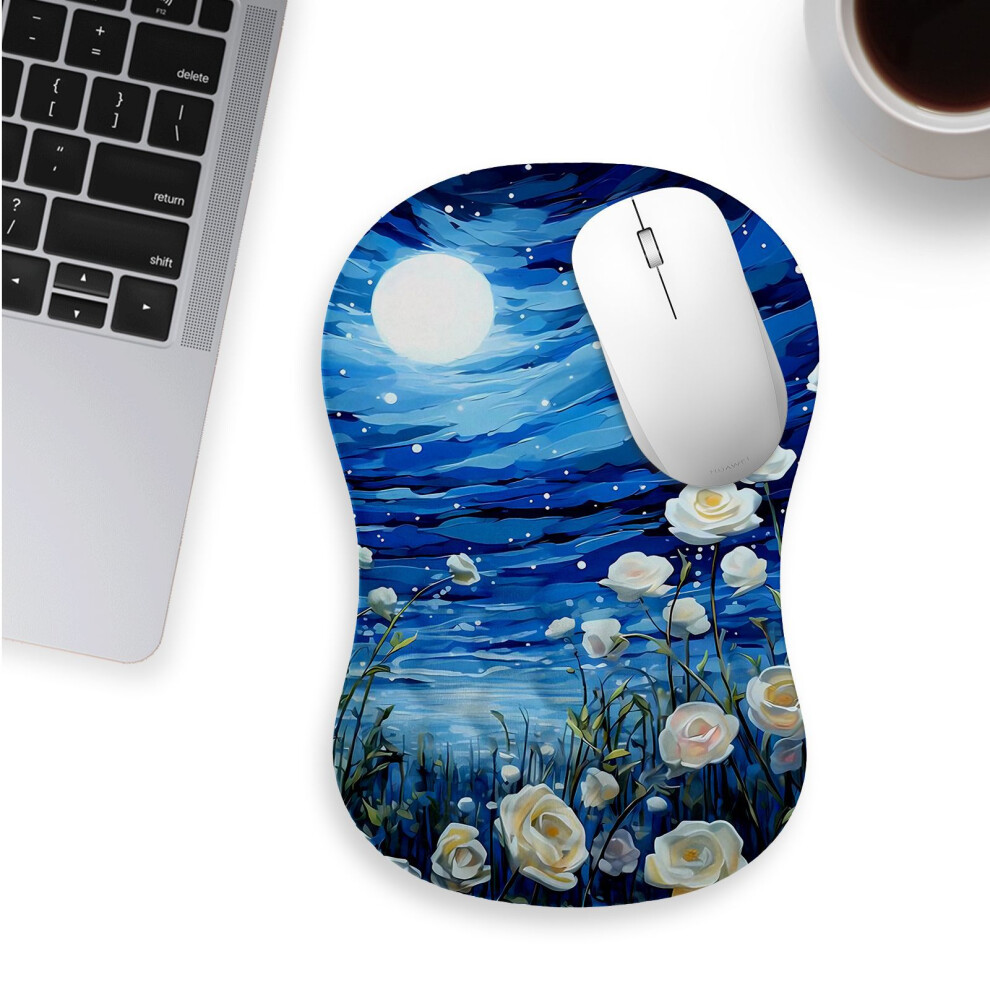 (Moon) 30X20x2.5cm Office Gaming Mouse Pad With Wrist Res 6914271641258