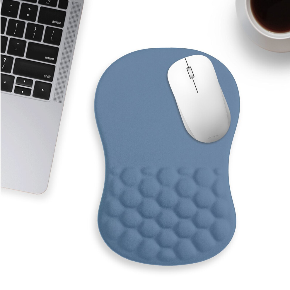 (Blue) 30X20x2.5cm Office Gaming Mouse Pad With Wrist Res Blue 6914276049158