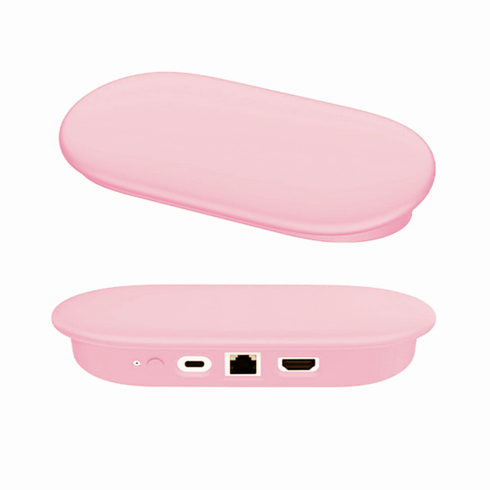(Pink) For Google Tv Streamer 4K Silicone Protective Case Pink 6914275406815