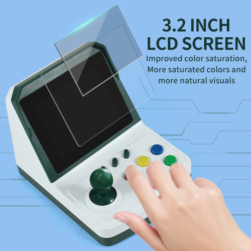 (Green) Game console A6Plus Support 2 Players Retro Video 2