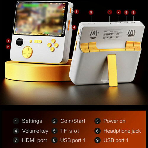 (Red) Game console E5 5.0-inch Retro Handheld Game Conso 1