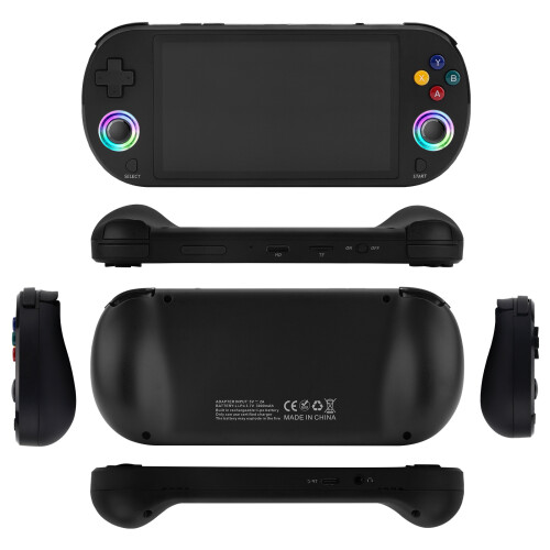 (Black) Game console M22 64G Handheld Game Console Retro H 1