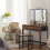 VASAGLE Dressing Table and Stool Set, Dressing Table with Triple Fold Mirror, 3 2