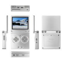 (Silver) Game console RG35XXSP 32G + 64G Retro Handheld Gam