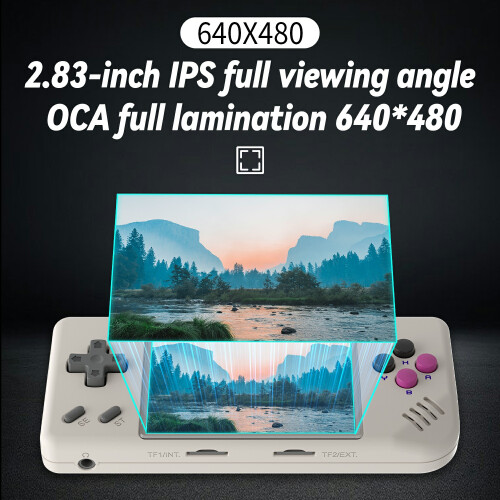 (Grey) Game console RG28XX 32G + 128G Handheld Retro Arca 2