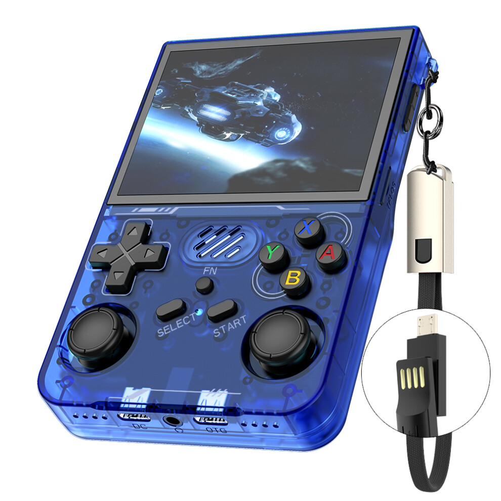 (Transparent Blue) Game console R36xx Handheld Game Console 3.5 Inch-image-OPC-PJQBSXN-NEW