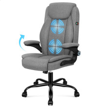 ELFORDSON Massage Office Chair High-back Work Swivel Gaming Fabric Lin