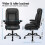 ELFORDSON ELFORDSON Massage Office Chair High-back Work Swivel PU Leather 9