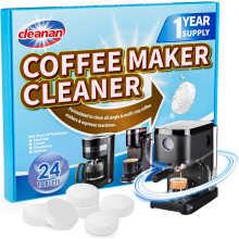 Coffee Machine cleaning and Descaling Tablets 24 Pack, Removes Limescale, Deep C