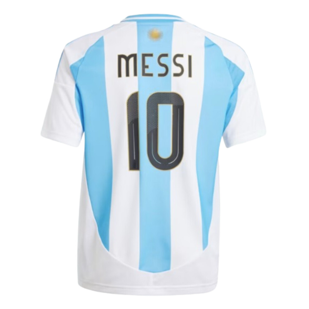Adidas (Xxl) 2024-2025 Argentina Lionel Messi Home Shirt - Kids White