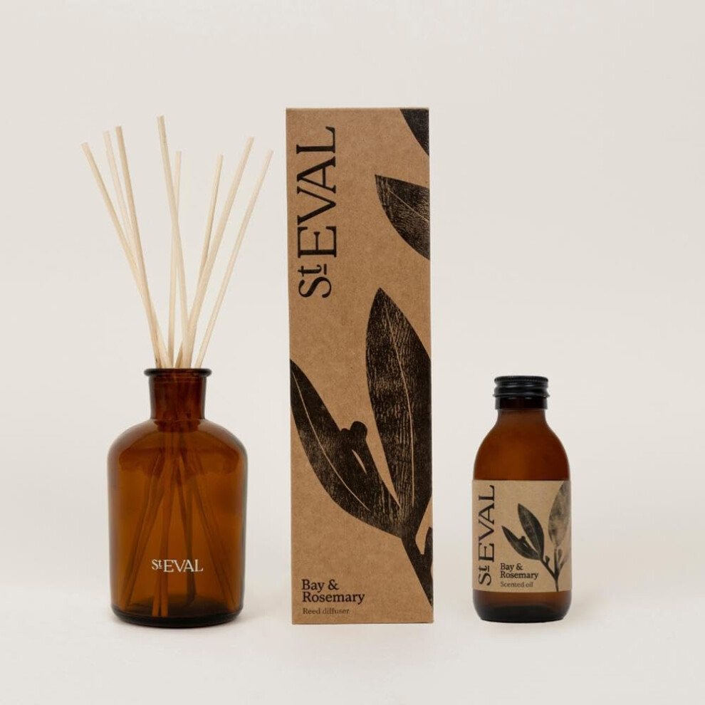 St Eval St. Eval Bay & Rosemary Scented Reed Diffuser Set A Fusion Of Soothing Bay Leaf