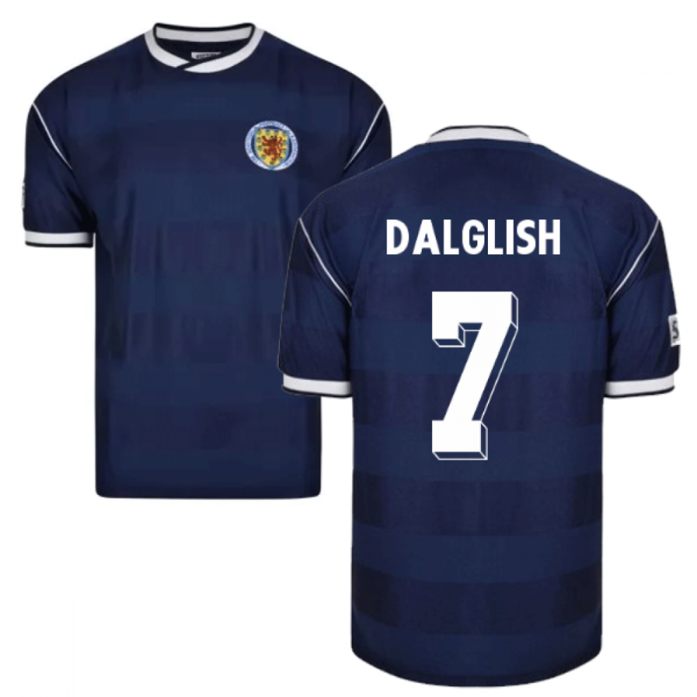 Score Draw (L) Scotland 1986 Retro Football Shirt (Dalglish 7)