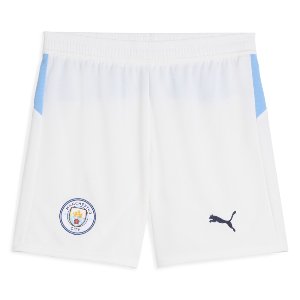 Puma (Mb) 2025-2026 Man City Home Shorts (White) - Kids White