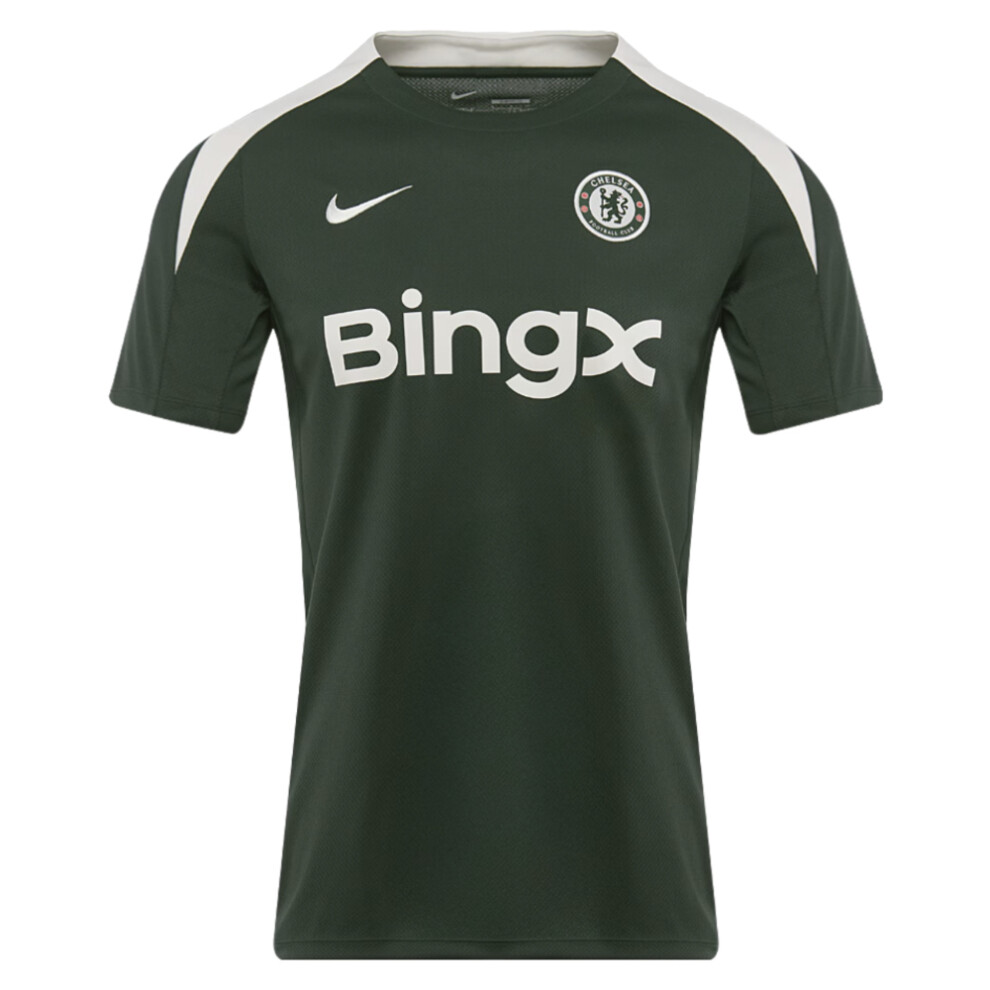 Nike (L) 2025-2026 Chelsea Dri-Fit Strike Training Shirt (Green)