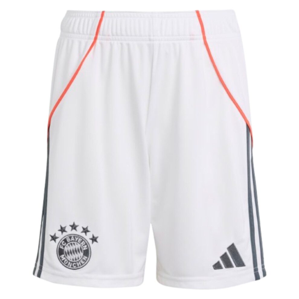 Adidas (Lb) 2025-2026 Bayern Munich Away Shorts (White) - Kids White