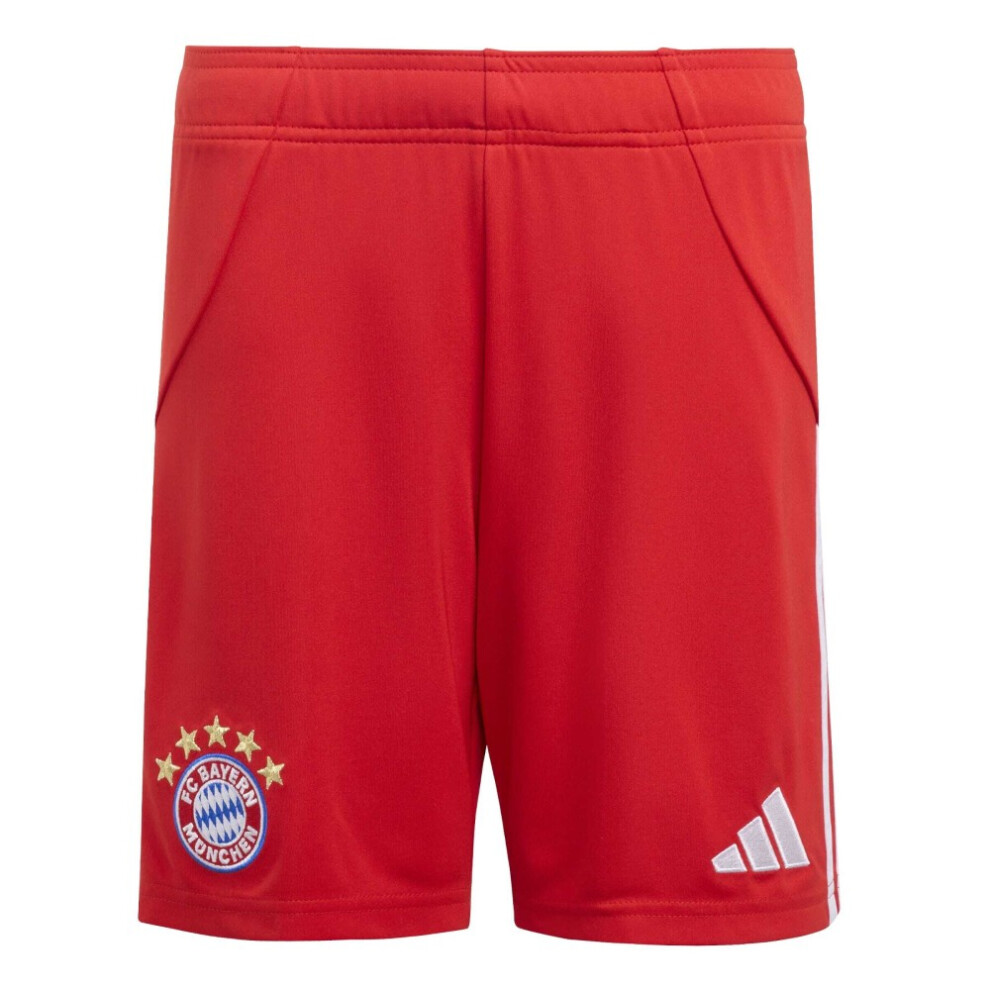 Adidas (Xlb) 2025-2026 Bayern Munich Home Shorts (Red) - Kids Red