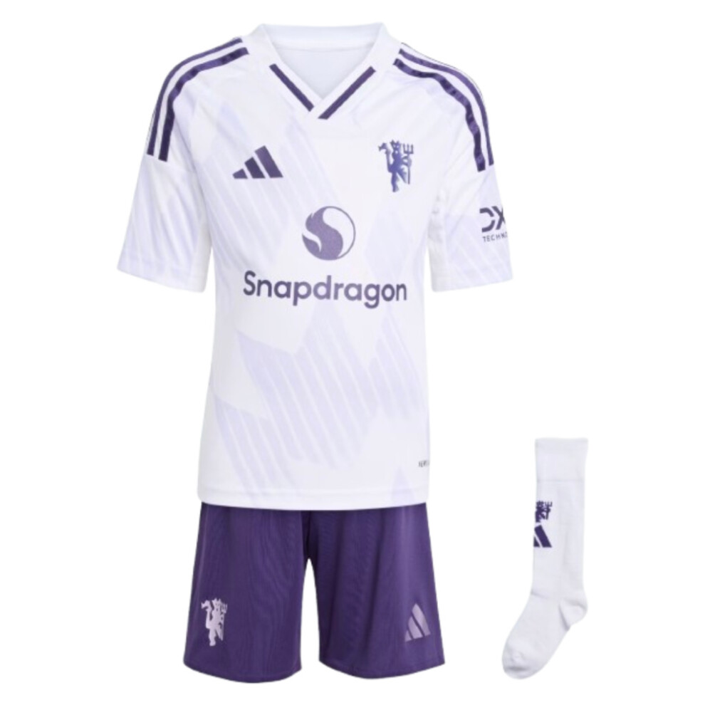Adidas (18-24 Months) 2025-2026 Man Utd Away Mini Kit White