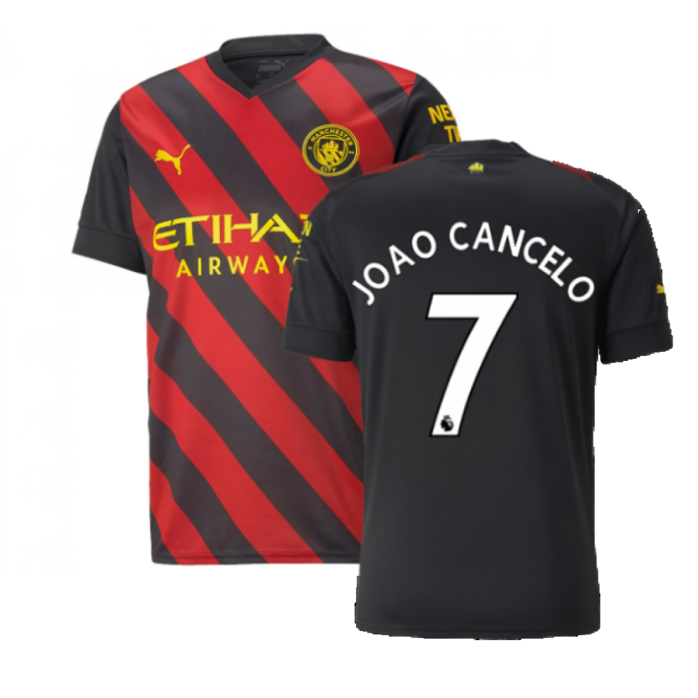 Puma (L) 2022-2023 Man City Away Shirt (Joao Cancelo 7) Multicoloured