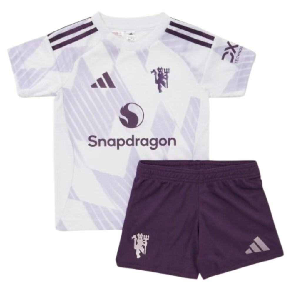 Adidas (3-6 Months) 2025-2026 Man Utd Away Baby Kit White