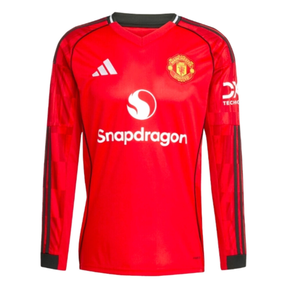 Adidas Manchester United 25/26 Ls Home Shirt Red - Image 3