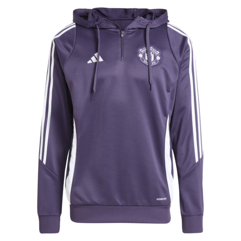 Adidas ) 2025-2026 Man Utd Training Hoody (Aurora Plum) Men's Purple Xxxl
