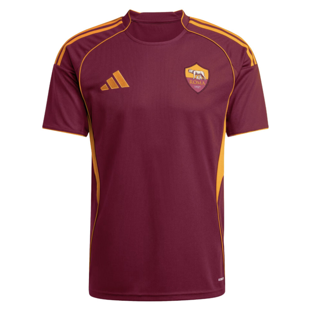 Adidas ) 2025-2026 As Roma Home Shirt Men's Red Extra Large