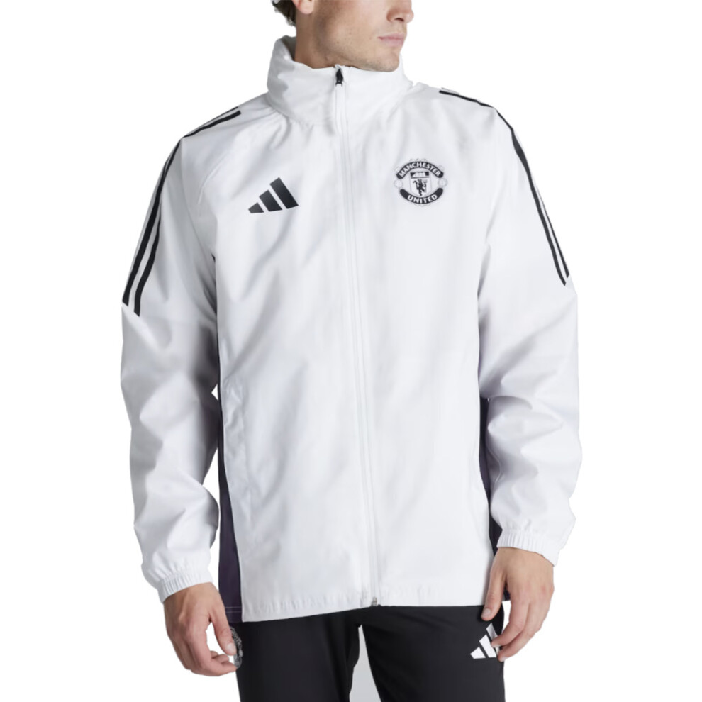 Adidas (L) 2025-2026 Man Utd Rain Jacket (White) White