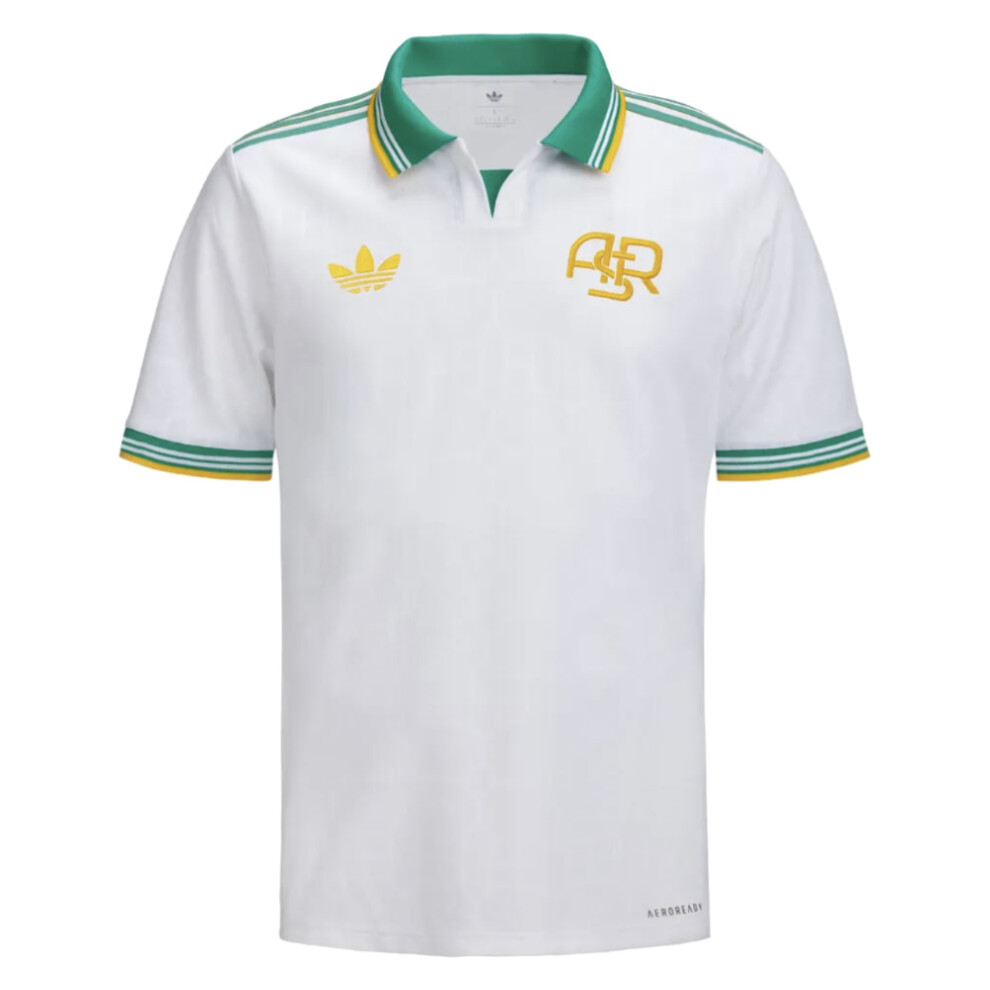 Adidas (L) 2025-2026 As Roma Third Shirt Men's White Large