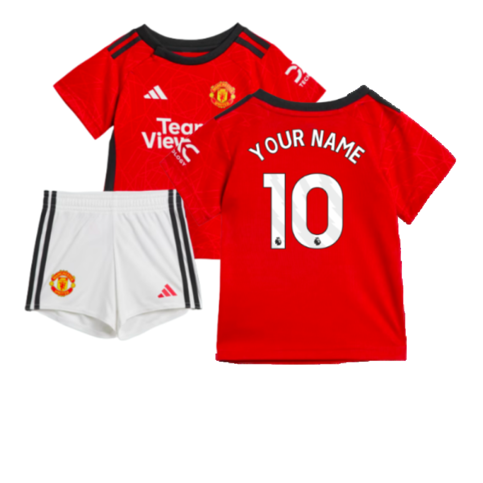 Adidas (12-18 Months) 2023-2024 Man Utd Home Baby Kit (Your Name)