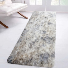 (60 x 220 cm (2 ft. x 7 ft. 2 in), Silver) Thick Large Shaggy Rugs for Living Room Nonslip Area Rug Soft Fluffy Bedroom Carpets
