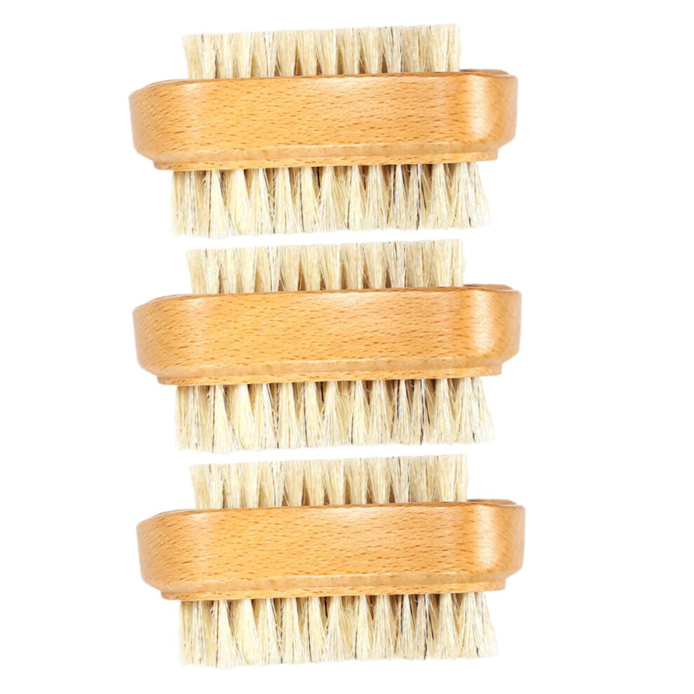 Natural Boar Bristle Wooden Nail Brush Set 3 Pcs for Nail Art Cleaning and Decoration Tools-image-OPC-PJQCHX9-NEW