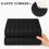 (3PCS BLACK) King Size Fitted Sheets Pillowcase 40CM Bed Sheet 5