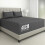 (3PCS GREY) King Size Fitted Sheets Pillowcase 40CM Bed Sheet 4