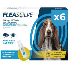 Fleasolve Spot On Medium Dog x6 Flea Treatment