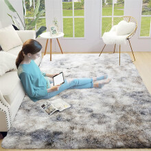 (160 x 230 cm (5ft 3 in x 7ft 7in), Silver) Thick Large Shaggy Rugs for Living Room Nonslip Area Rug Soft Fluffy Bedroom Carpets