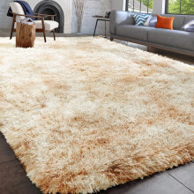 (200 x 290 cm (6ft 7in x 9ft 3in), Cream) Thick Large Shaggy Rugs for Living Room Nonslip Area Rug Soft Fluffy Bedroom Carpets