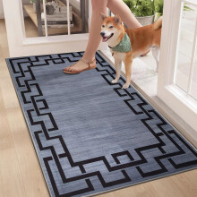 (60x110 cm- Large Doormat Bathroom Rug) Printed Grey Rugs Non Slip Area Carpets Runner Mat